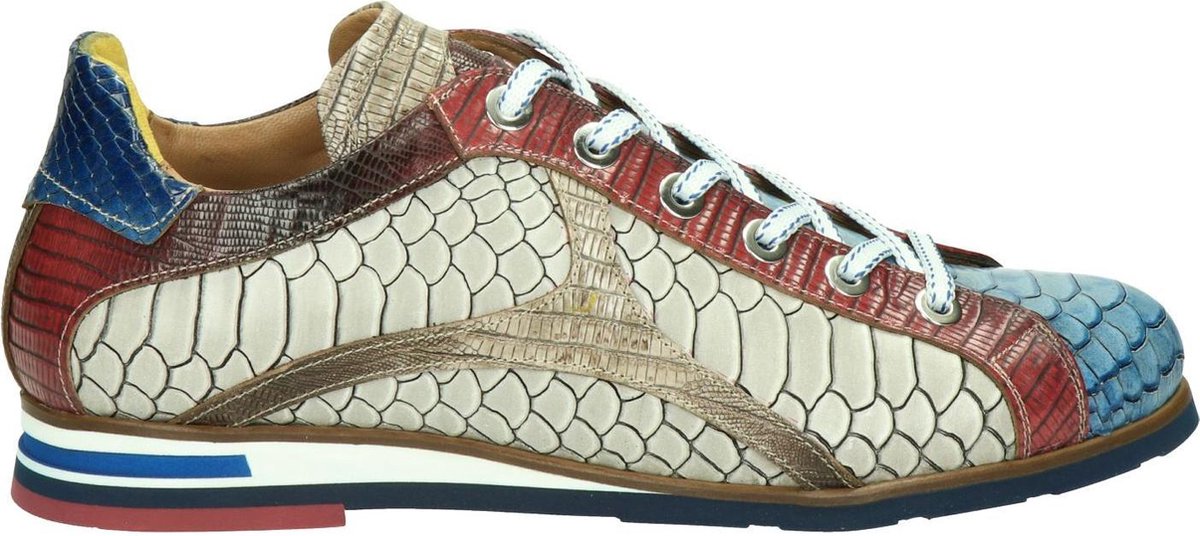 Lorenzi heren veterschoen Blauw multi
