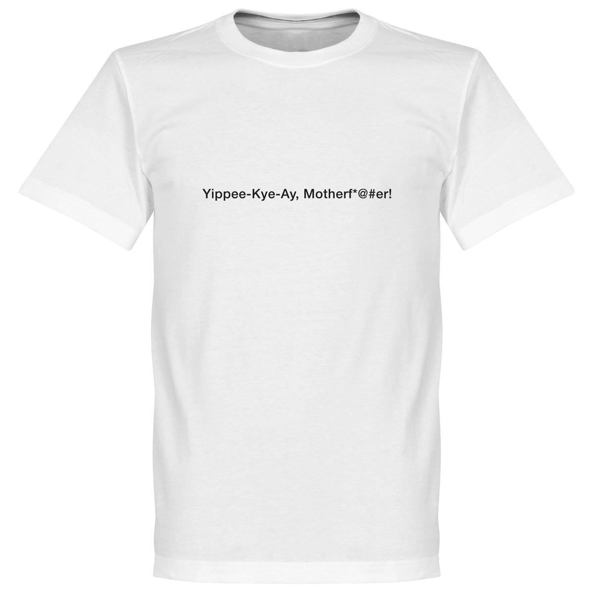 Yipee Kye Ay, Motherf*@#er! T-Shirt - Wit - XXXL