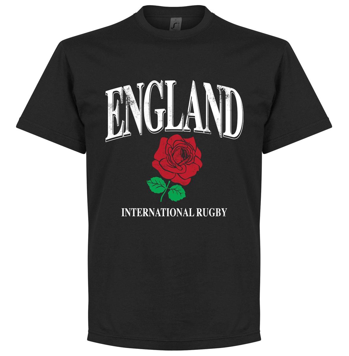 England Rose International Rugby T-Shirt - Zwart  - XL