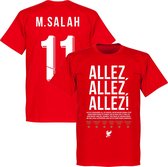 Liverpool Allez Allez Allez M. Salah 11 T-Shirt - Rood - 4XL