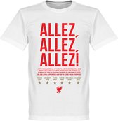 Liverpool Allez Allez Allez T-Shirt - Wit - XL