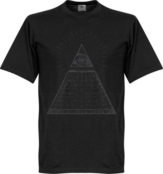 Alziend Oog T-Shirt - Zwart - 5XL