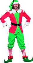 Wilbers & Wilbers - Kerst & Oud & Nieuw Kostuum - Engelse Elf Rood / Groen Met Muts - Man - Rood, Groen - Maat 54 - Kerst - Verkleedkleding
