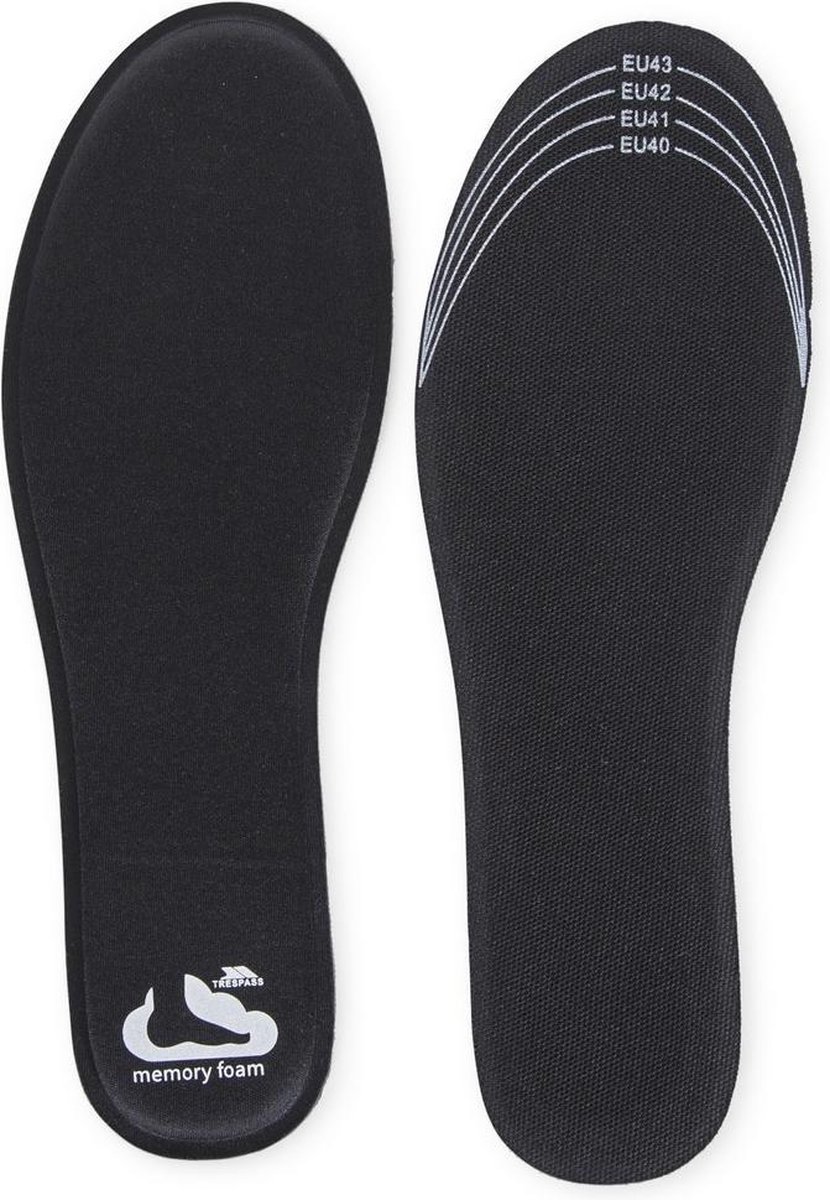 Trespass Memsole - Memory Foam binnenzool zwart - 35/39