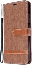 Denim Book Case - Xiaomi Mi Note 10 Hoesje - Bruin