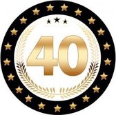 100x Luxe Bierviltjes/onderzetters 40 jaar thema - Verjaardag feestartikelen/versiering