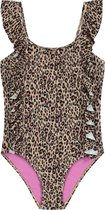 Shiwi Girls ruffled swimsuit leopard - multi colour - 140