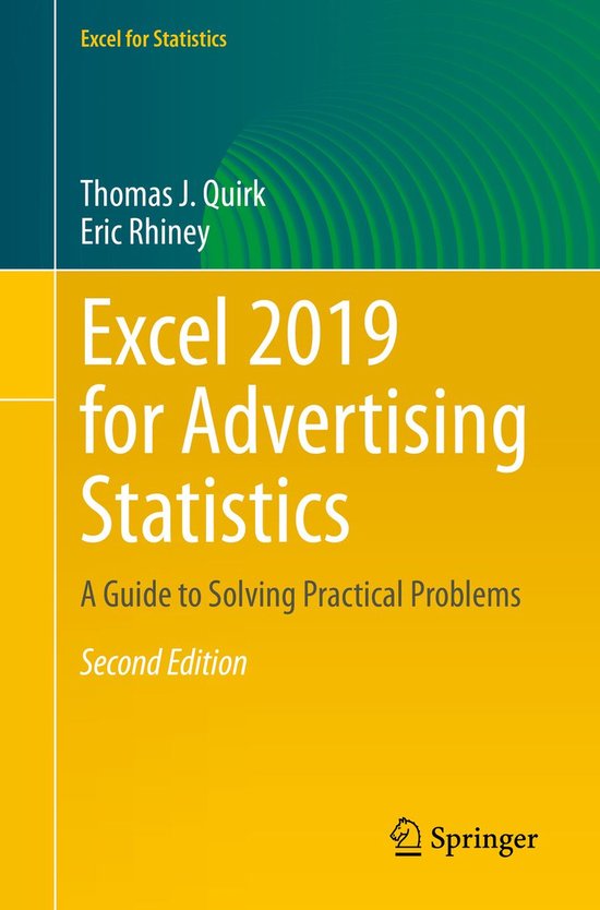 Excel for Statistics - Excel 2019 for Advertising Statistics - cover