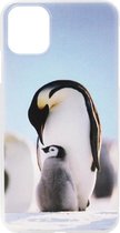 ADEL Siliconen Back Cover Softcase Hoesje Geschikt voor iPhone 11 Pro - Pinguin