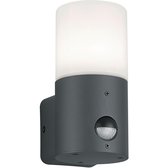 LED Tuinverlichting - Wandlamp - Trion Hosina - Bewegingssensor - E27 Fitting - Mat Zwart - Aluminium - BES LED