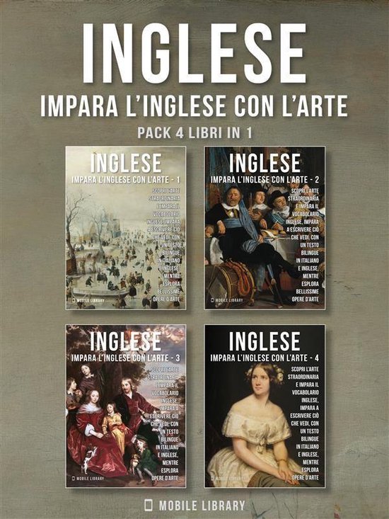 Impara l'Inglese con l'arte 5 - Pack 4 Libri In 1 - Inglese  ... - cover