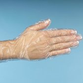 100x Plastic wegwerphandschoenen maat Medium - Anti bacterien/anti-bacterieel handschoenen