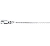 YO&NO -  Ketting - Zilver -  Anker gediamanteerd -  1,3 mm -  32 + 4 cm - Gerhodineerd - Zilver 925