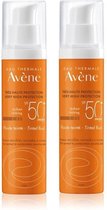 Avène Zon Getinte Fluide Zeer Hoge Bescherming SPF50+ Bundel 2x50ml