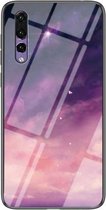 Voor Huawei P20 Pro Sterrenhemelpatroon Gehard Glas + TPU Schokbestendige Beschermhoes (Fantasie Sterrenhemel)