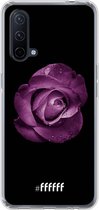 6F hoesje - geschikt voor OnePlus Nord CE 5G -  Transparant TPU Case - Purple Rose #ffffff