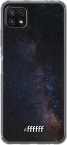 6F hoesje - geschikt voor Samsung Galaxy A22 5G -  Transparant TPU Case - Dark Space #ffffff