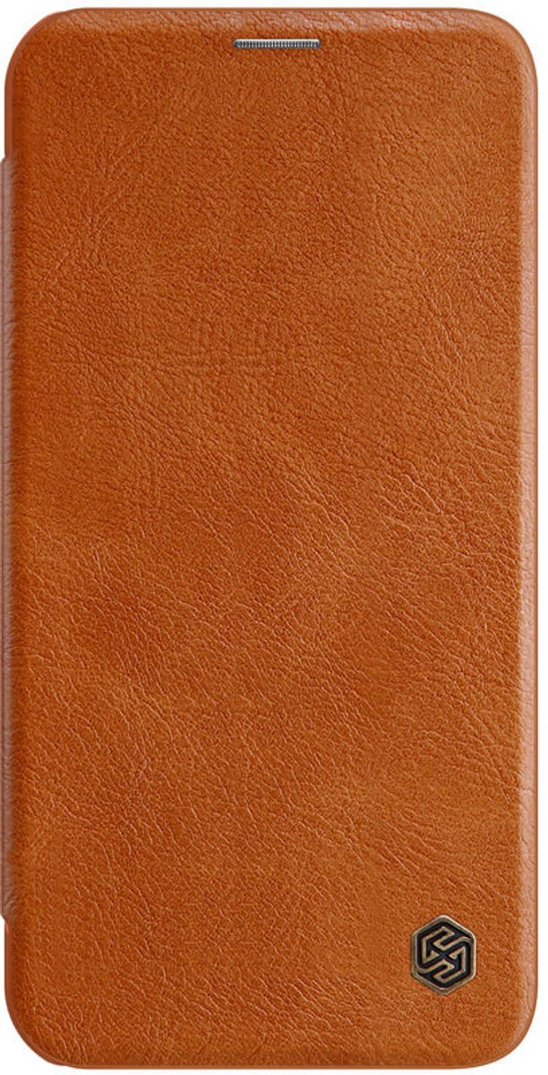 Hoesje geschikt voor Apple iPhone 12 Mini - Qin Leather Case - Flip Cover - Bruin
