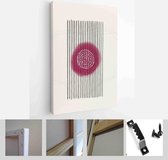 Set of Abstract Hand Painted Illustrations for Postcard, Social Media Banner, Brochure Cover Design or Wall Decoration Background - Modern Art Canvas - Vertical - 1856049658 - 80*6