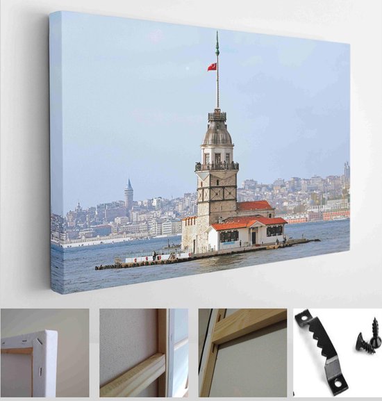 Itsallcanvas - Schilderij - Maidens Tower (leanders Tower) In Istanbul. Turkey Art Horizontal Horizontal - Multicolor - 30 X 40 Cm