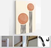 Mid Century Modern Design. A trendy set of Abstract Hand Painted Illustrations for Wall Decoration, Social Media Banner, Brochure Cover Design - Modern Art Canvas - Vertical - 1952