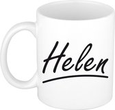 Helen naam cadeau mok / beker sierlijke letters - Cadeau collega/ moederdag/ verjaardag of persoonlijke voornaam mok werknemers
