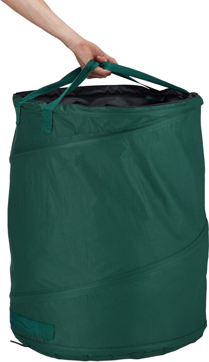 Relaxdays tuinafvalzak pop up - set van 3 - 160 liter - Ø 55 cm - voor onkruid - groen van Relaxdays — afbeelding 5