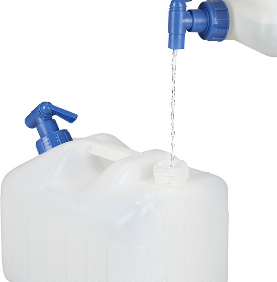 Relaxdays 10 l water jerrycan - kraantje - voor drinkwater - BPA-vrij - camping - auto - wit van Relaxdays — afbeelding 5