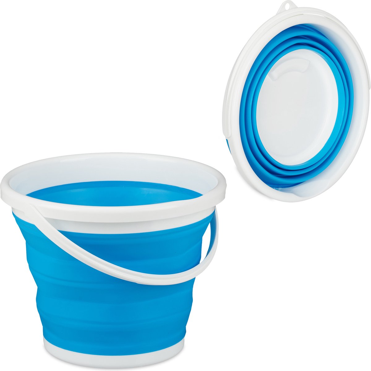 Goedkoopste opvouwbare emmer - 10 l schoonmaakemmer - draagbaar - kunststof - blauw
