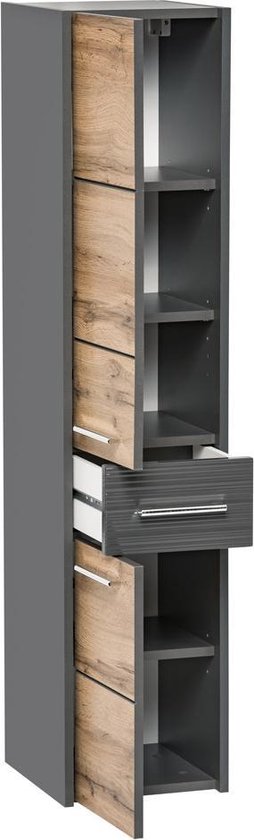Vicco Bathroom cabinet Ilias, Anthracite, 30 x 95 cm
