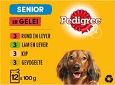 Pedigree Senior in Gelei Honden Natvoer - Vlees en gevogelte in Gelei - 48 x 100 gr