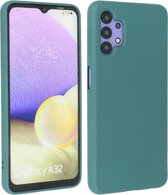 Hoesje Geschikt voor de Samsung Galaxy A32 4G - Fashion Color Backcover Telefoonhoesje - Donker Groen