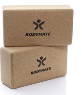 Yoga Blok - Zinaps Set van 2 Cork Yoga-blokken, kurkblok voor yoga, gemaakt van 100% ecologische kurk, trainingsondersteuning voor yoga, pilates, meditatie en ontspanning, voor beg
