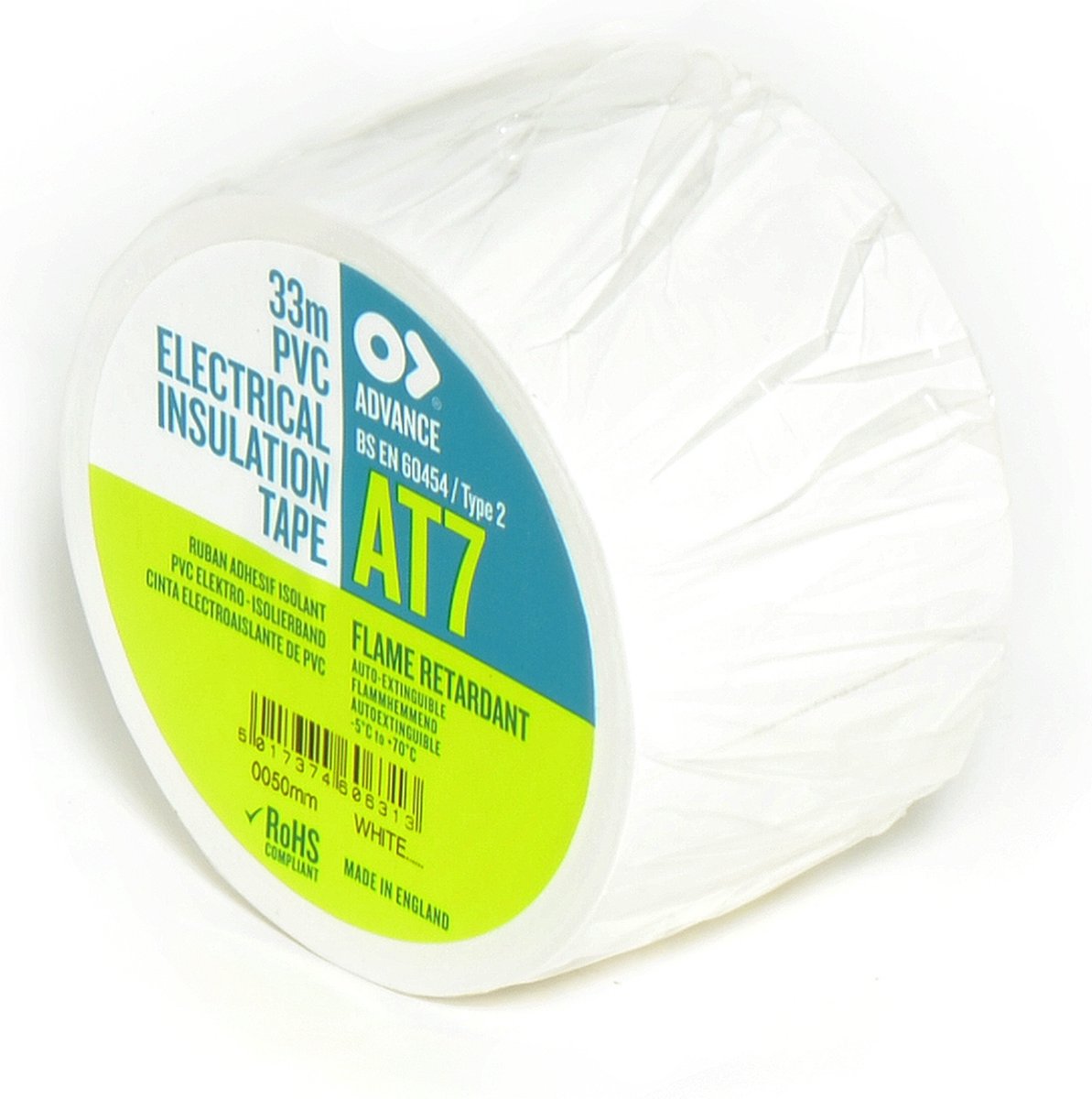 Advance - AT7 - Isolatietape - 50mm x 33m Wit