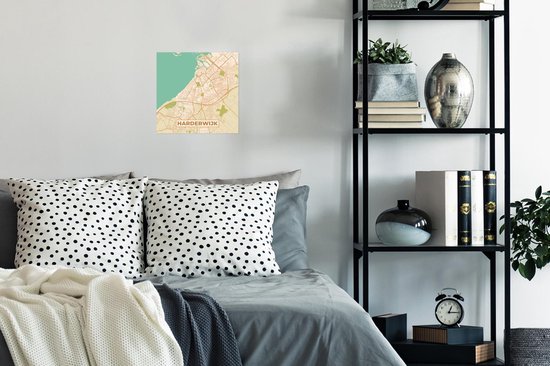 Affiche Carte - Harderwijk - Vintage - 30x30 cm