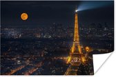 Poster Parijs - Eiffeltoren - Maan - 30x20 cm