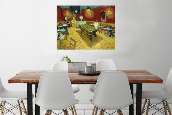 Poster Het nachtcafé - Vincent van Gogh - 80x60 cm