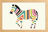 JUNIQE - Poster met houten lijst Magic Code -13x18 /Kleurrijk