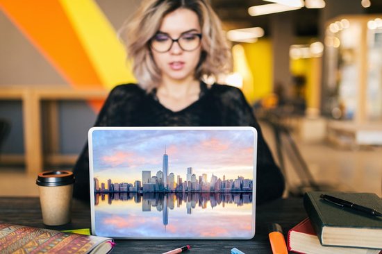 Sticker ordinateur portable - 13,3 pouces - New York - Water - Skyline