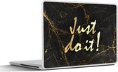 Laptop sticker - 13.3 inch - Quote - Motivatie - Marmer - 31x22,5cm - Laptopstickers - Laptop skin - Cover