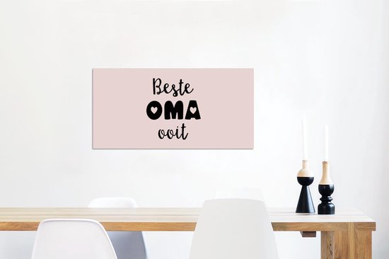 Décoration murale métal - Peinture aluminium industrielle - Dictons - Meilleure grand-mère du monde - Citations - Grand-mère - 120x60 cm - Dibond - Photo sur aluminium - Décoration murale industrielle - Pour le salon/chambre