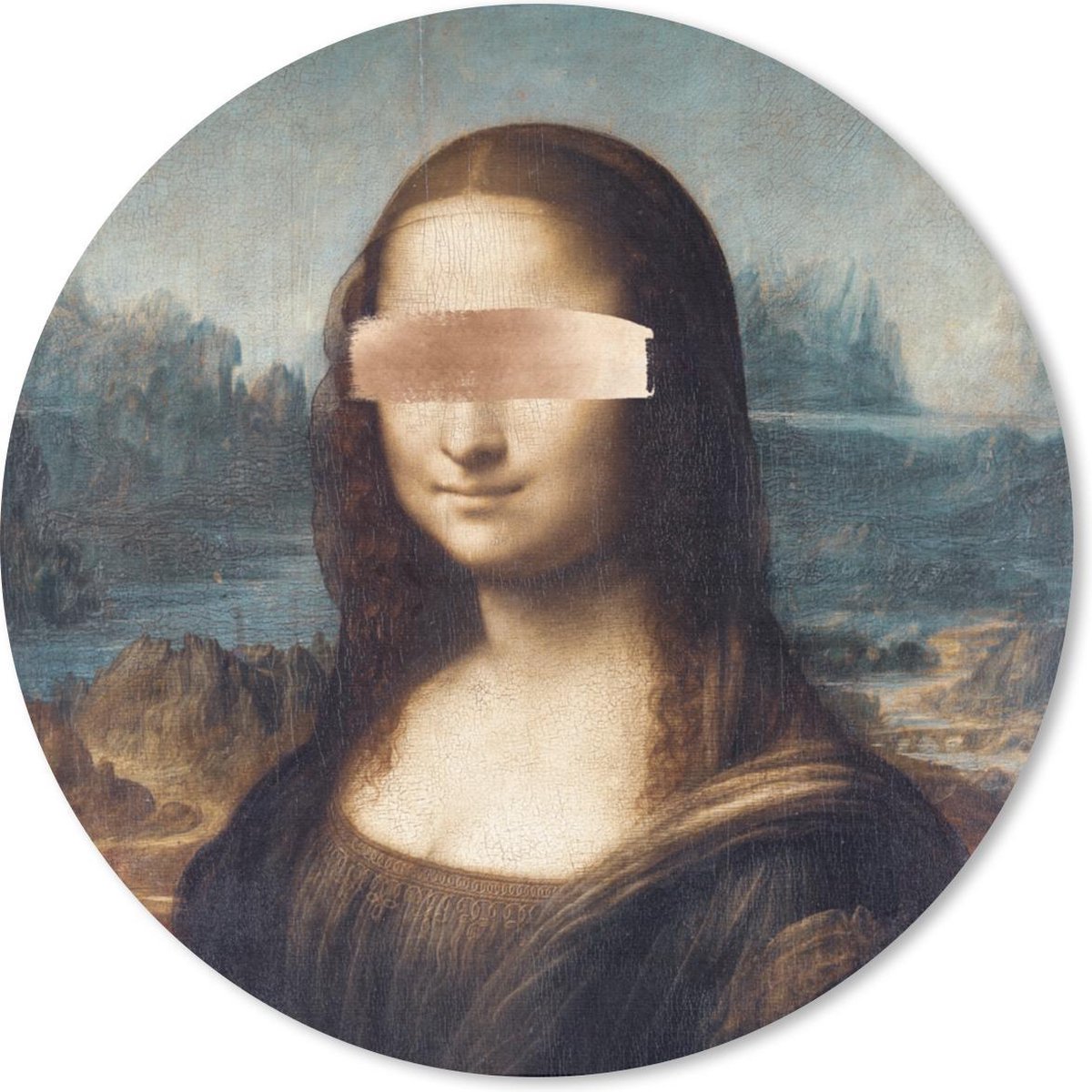 Muismat rond 30x30 cm - Mousepad Mona Lisa - Leonardo da Vinci - Kunst - Ronde muismatten