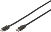 Digitus 1.8m, USB3.0-C/USB3.0 micro-B USB-kabel 1,8 m USB 3.2 Gen 1 (3.1 Gen 1) USB C Micro-USB B Zwart
