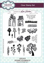 Creative Expressions Clear stamp - Bloemen - A5 - Set van 15 stempels