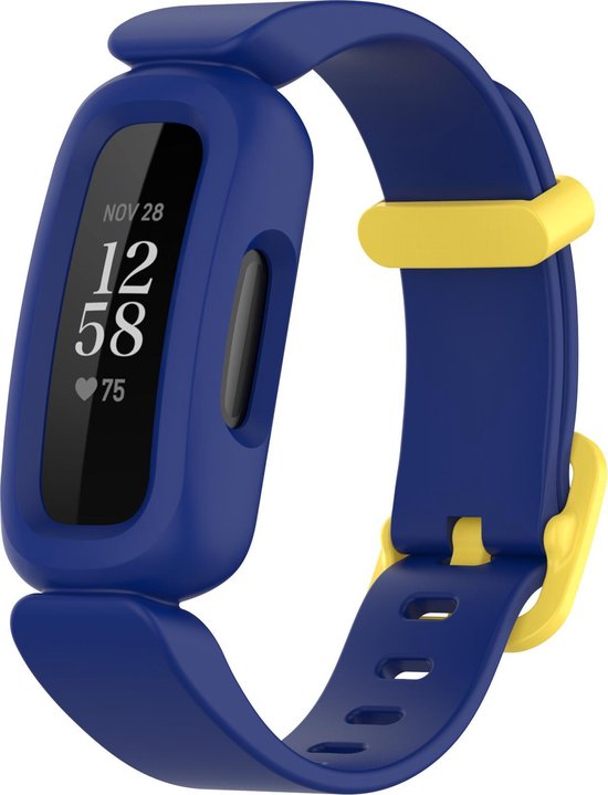 YONO Siliconen Bandje geschikt voor Fitbit Ace 3 Kids - Inspire 2 - Blauw