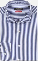Steppin' Out Spring 2021  Regular Fit Cutaway Shirt Mannen - Regular Fit - Katoen - Blauw (40)