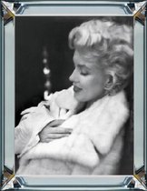50 x 60 cm - Spiegellijst met prent - Marilyn Monroe - prent achter glas