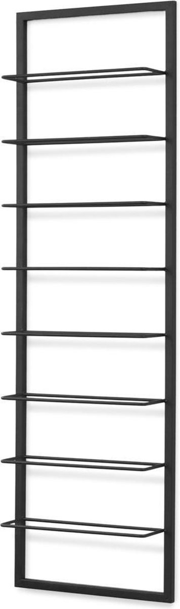 Catrinaz® Wijnrek Muur Van Mat Zwart Staal Hangend Voor 4 Flessen Industrieel Modern Ruimtebesparend Decoratief 590335505