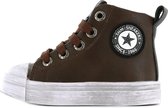 Shoesme hoge bruine sneaker met patch