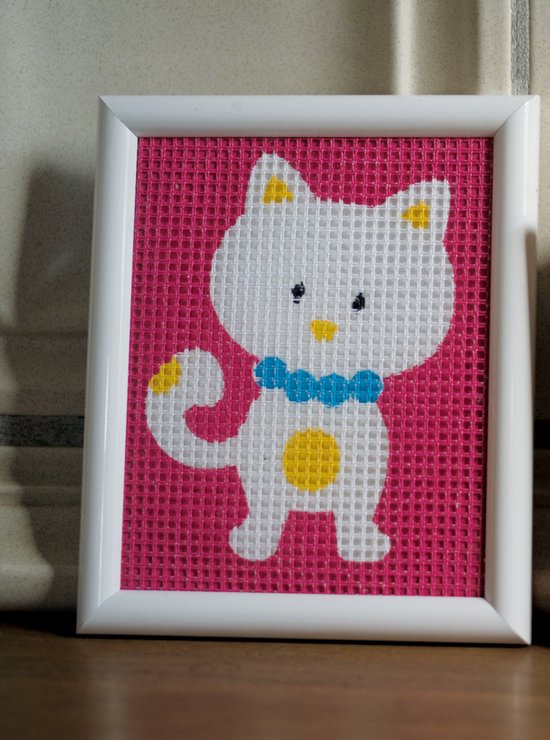 Vervaco - Stramien kit - 12.5 x 16cm - Leuk poesje - PN-0156900